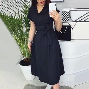 Midikleid mit großen Taschen