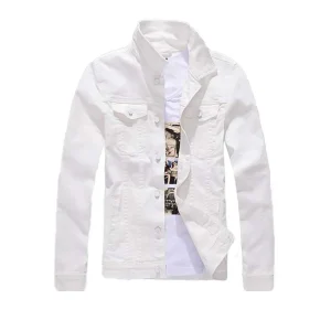 Einfarbige Jeansjacke für Herren